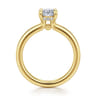 Neema - 14K Yellow Gold Oval Diamond Engagement Ring - 0.07 ct