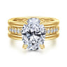Reeba - 14K Yellow Gold Oval Diamond Engagement Ring - 0.35 ct