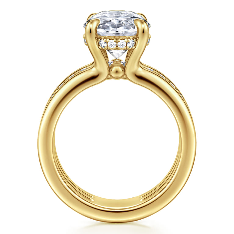 Reeba - 14K Yellow Gold Oval Diamond Engagement Ring - 0.35 ct - Shot 2