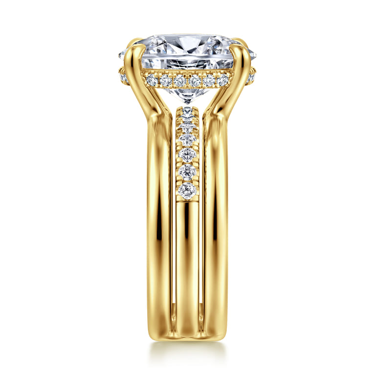 Reeba - 14K Yellow Gold Oval Diamond Engagement Ring - 0.35 ct - Shot 4