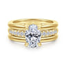 Reeba - 14K Yellow Gold Oval Diamond Engagement Ring - 0.3 ct