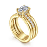 Reeba - 14K Yellow Gold Oval Diamond Engagement Ring - 0.3 ct