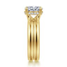 Robin - 14K Yellow Gold Oval Diamond Engagement Ring - 0.08 ct