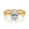 Reeve - 14K Yellow Gold Oval Diamond Engagement Ring - 0.07 ct