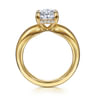 Raven - 14K Yellow Gold Oval Diamond Engagement Ring - 0.11 ct