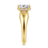 Raven - 14K Yellow Gold Oval Diamond Engagement Ring - 0.08 ct
