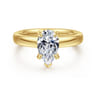 Neema - 14K Yellow Gold Pear Shape Diamond Engagement Ring - 0.06 ct