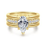 Reeba - 14K Yellow Gold Pear Shape Diamond Engagement Ring - 0.3 ct