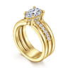 Reeba - 14K Yellow Gold Pear Shape Diamond Engagement Ring - 0.3 ct