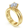 Robin - 14K Yellow Gold Pear Shape Diamond Engagement Ring - 0.08 ct