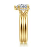 Robin - 14K Yellow Gold Pear Shape Diamond Engagement Ring - 0.08 ct