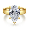 Reeve - 14K Yellow Gold Pear Shape Diamond Engagement Ring - 0.11 ct