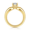 Raven - 14K Yellow Gold Pear Shape Diamond Engagement Ring - 0.08 ct