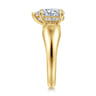 Raven - 14K Yellow Gold Pear Shape Diamond Engagement Ring - 0.08 ct