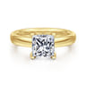 Neema - 14K Yellow Gold Princess Cut Diamond Engagement Ring - 0.06 ct