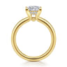 Neema - 14K Yellow Gold Princess Cut Diamond Engagement Ring - 0.06 ct