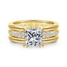 Reeba - 14K Yellow Gold Princess Cut Diamond Engagement Ring - 0.3 ct