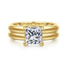 Robin - 14K Yellow Gold Princess Cut Diamond Engagement Ring - 0.07 ct