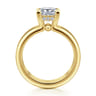 Robin - 14K Yellow Gold Princess Cut Diamond Engagement Ring - 0.07 ct