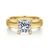 Reeve - 14K Yellow Gold Princess Cut Diamond Engagement Ring - 0.05 ct
