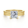 Sela - 14K Yellow Gold Princess Cut Diamond Engagement Ring - 0.07 ct