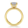 Sela - 14K Yellow Gold Princess Cut Diamond Engagement Ring - 0.07 ct