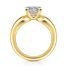 Raven - 14K Yellow Gold Princess Cut Diamond Engagement Ring - 0.07 ct
