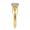 Raven - 14K Yellow Gold Princess Cut Diamond Engagement Ring - 0.07 ct