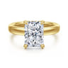 Neema - 14K Yellow Gold Radiant Cut Diamond Engagement Ring - 0.1 ct