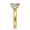 Neema - 14K Yellow Gold Radiant Cut Diamond Engagement Ring - 0.1 ct
