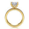 Sela - 14K Yellow Gold Radiant Cut Diamond Engagement Ring - 0.1 ct