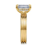 Sela - 14K Yellow Gold Radiant Cut Diamond Engagement Ring - 0.1 ct