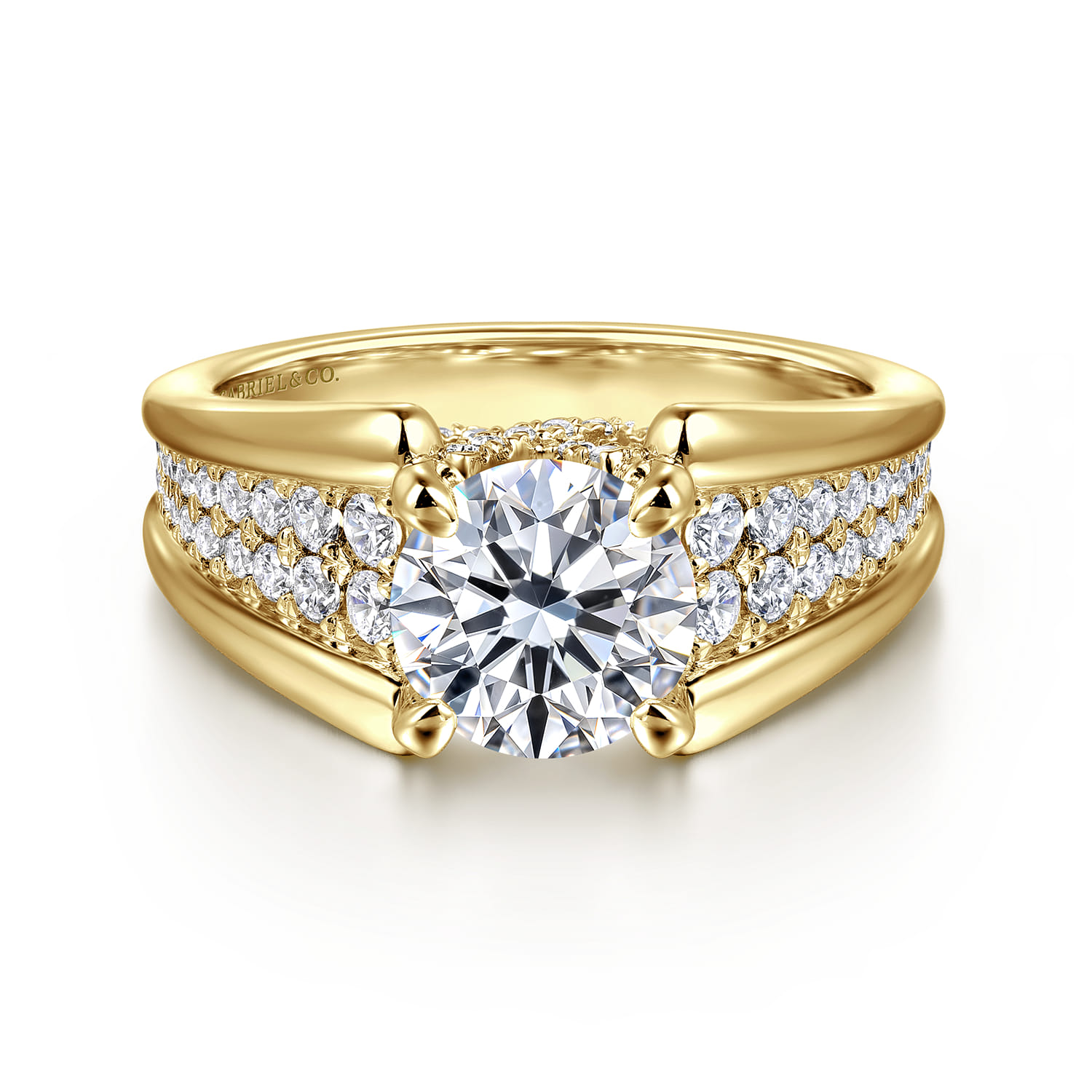 Sutter - 14K Yellow Gold Round Diamond Engagement Ring - 0.7 ct - Shot 1