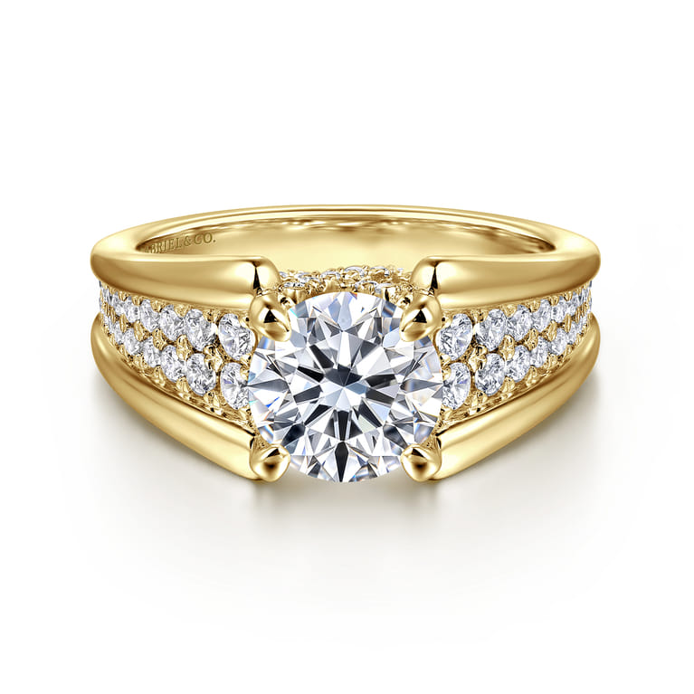 Sutter - 14K Yellow Gold Round Diamond Engagement Ring - 0.7 ct - Shot 1