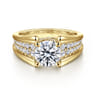 Sutter - 14K Yellow Gold Round Diamond Engagement Ring - 0.7 ct