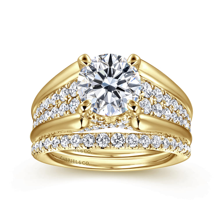 Sutter - 14K Yellow Gold Round Diamond Engagement Ring - 0.7 ct - Shot 4