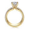 Edalee - 14K Yellow Gold Round Diamond Engagement Ring - 0.79 ct
