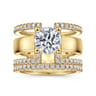 Edalee - 14K Yellow Gold Round Diamond Engagement Ring - 0.79 ct