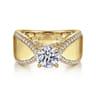 Zoella - 14K Yellow Gold Round Diamond Engagement Ring - 0.47 ct