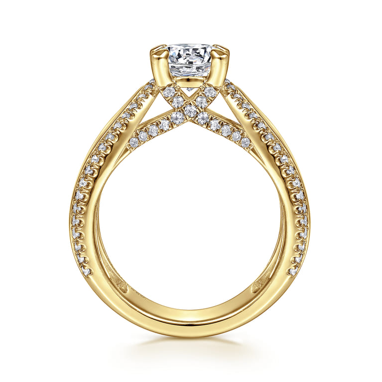 Zoella - 14K Yellow Gold Round Diamond Engagement Ring - 0.47 ct - Shot 2