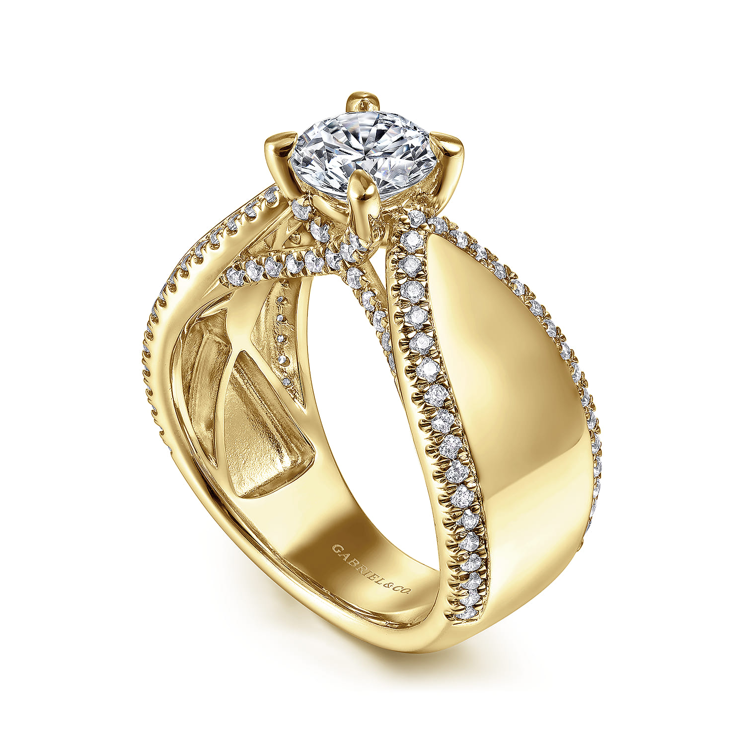 Zoella - 14K Yellow Gold Round Diamond Engagement Ring - 0.47 ct - Shot 3