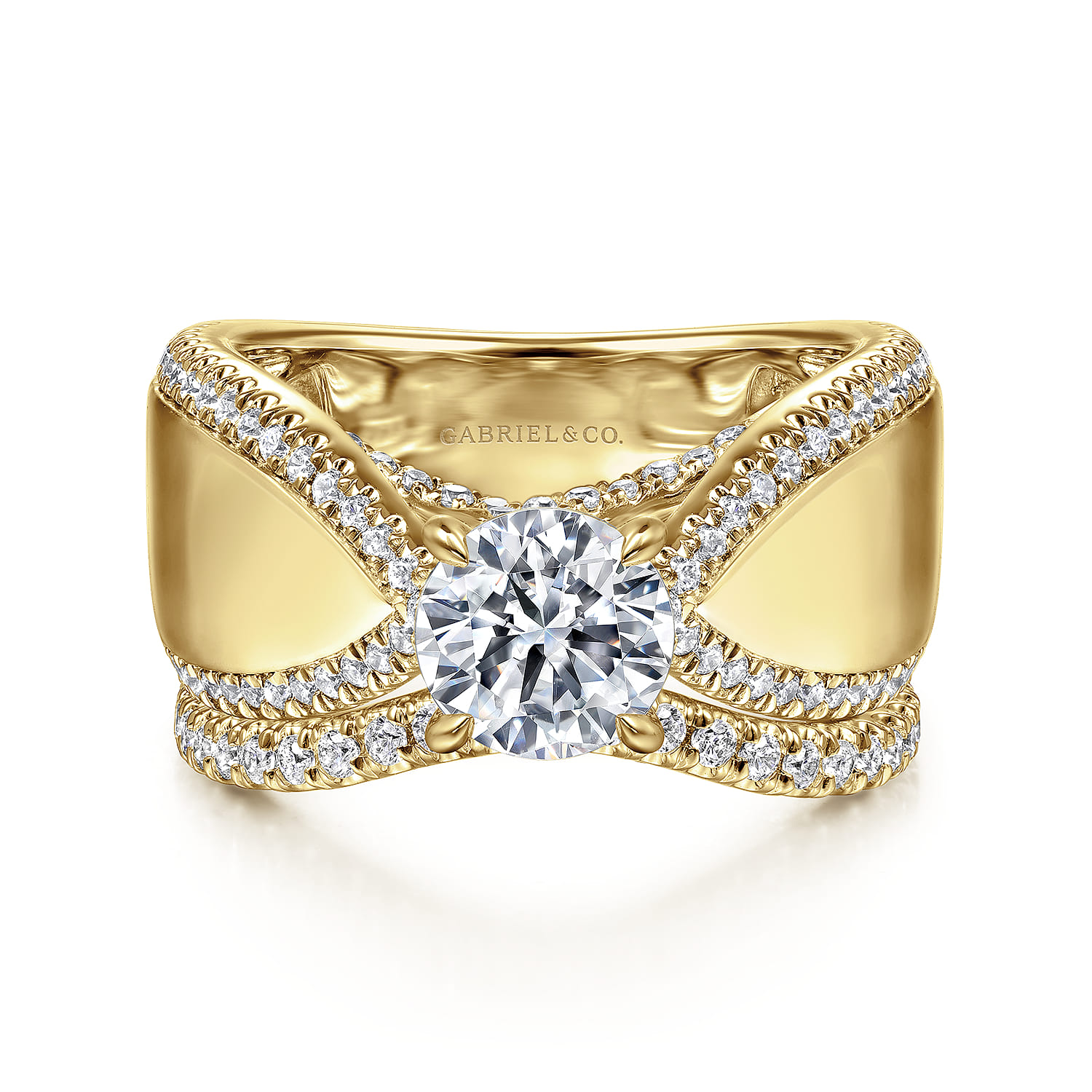 Zoella - 14K Yellow Gold Round Diamond Engagement Ring - 0.47 ct - Shot 4