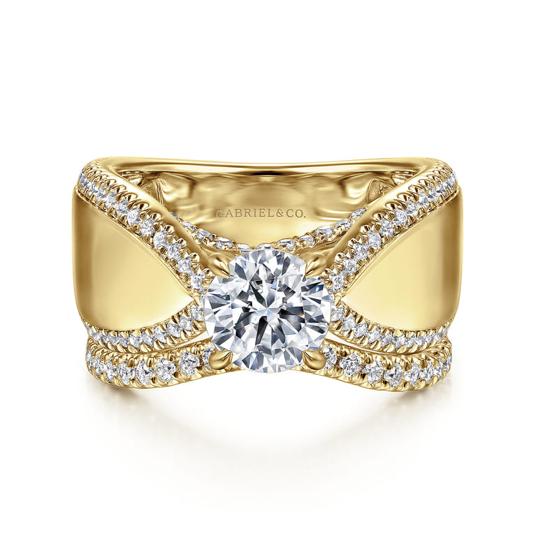 Zoella - 14K Yellow Gold Round Diamond Engagement Ring - 0.47 ct - Shot 4