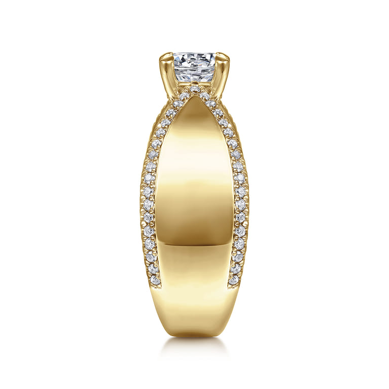 Zoella - 14K Yellow Gold Round Diamond Engagement Ring - 0.47 ct - Shot 5