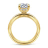 Caris - 14K Yellow Gold Round Channel Set Diamond Engagement Ring - 0.6 ct