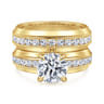 Caris - 14K Yellow Gold Round Channel Set Diamond Engagement Ring - 0.6 ct