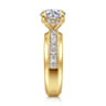 Caris - 14K Yellow Gold Round Channel Set Diamond Engagement Ring - 0.6 ct