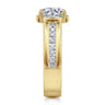 Dennise - 14K Yellow Gold Wide Band Round Diamond Engagement Ring - 0.5 ct