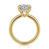 Neema - 14K Yellow Gold Round Diamond Engagement Ring - 0.1 ct
