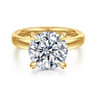 Neema - 14K White Gold Round Diamond Engagement Ring - 0.1 ct